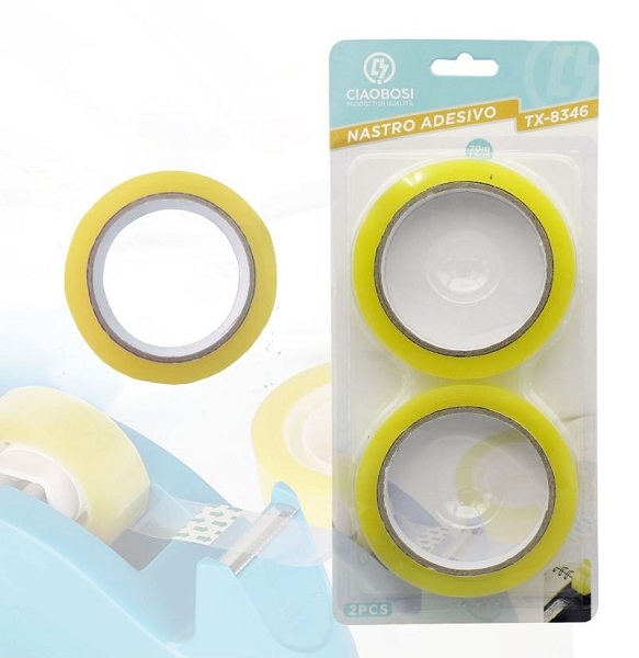 Nastro Adesivo Trasparente 18mm 70mt 2pz
